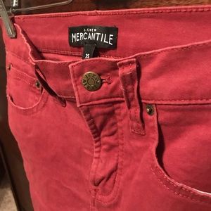 Burgundy Pants J Crew Mercantile Size 25
